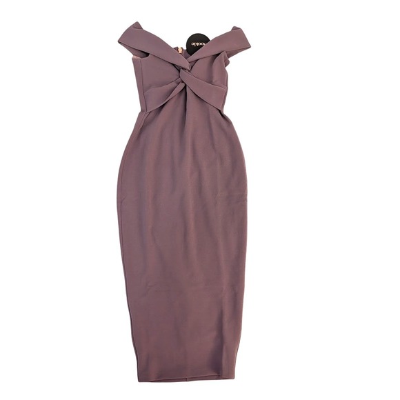 Nookie x REVOLVE Dolly‎ Midi Dress Soft Violet Off Shoulder Bodycon XS - Picture 3 of 7